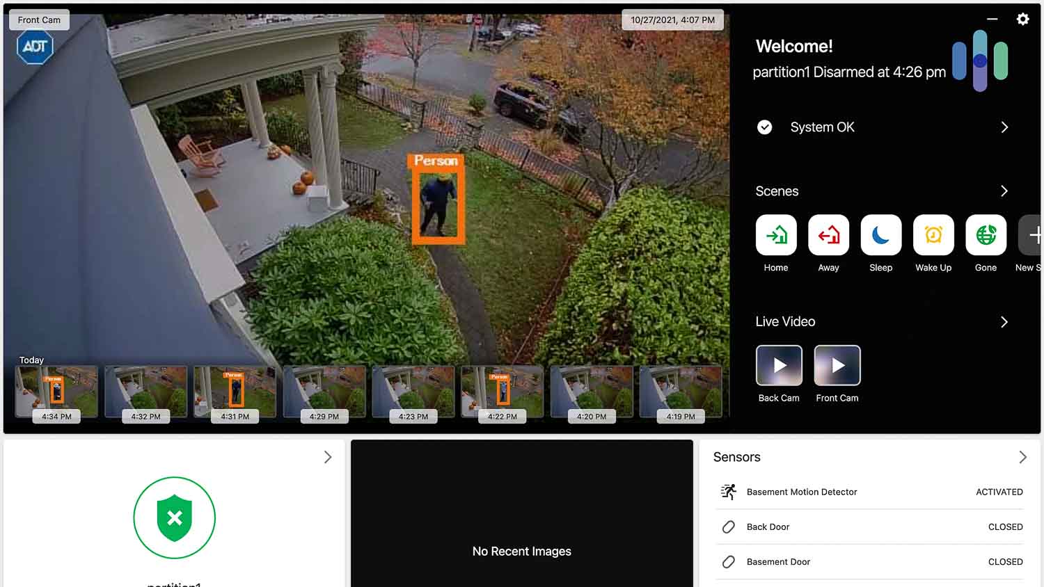 ADT Home Security Online Dashboard ADT Home Security Online Dashboard