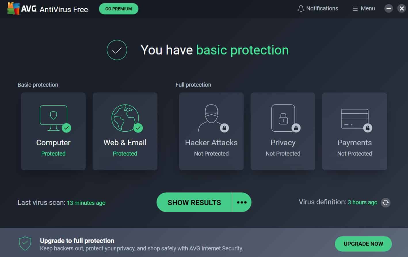 AVG – You Have Basic Protection AVG - You Have Basic Protection