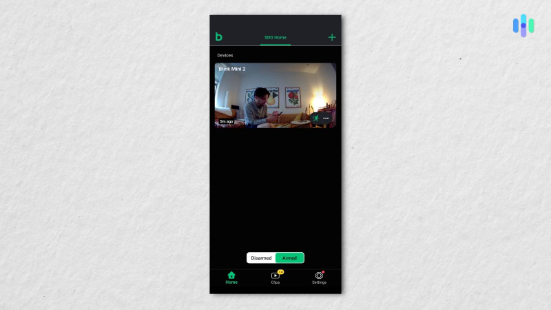 Blink Mini 2 – Blink Home Monitor App dashboard Blink Mini App Video Share