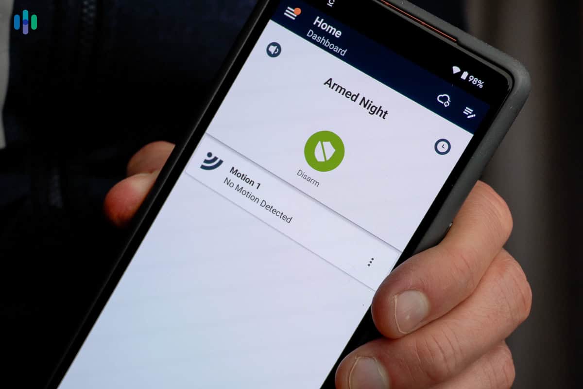 System armed on the Cove mobile app System armed on the Cove mobile app