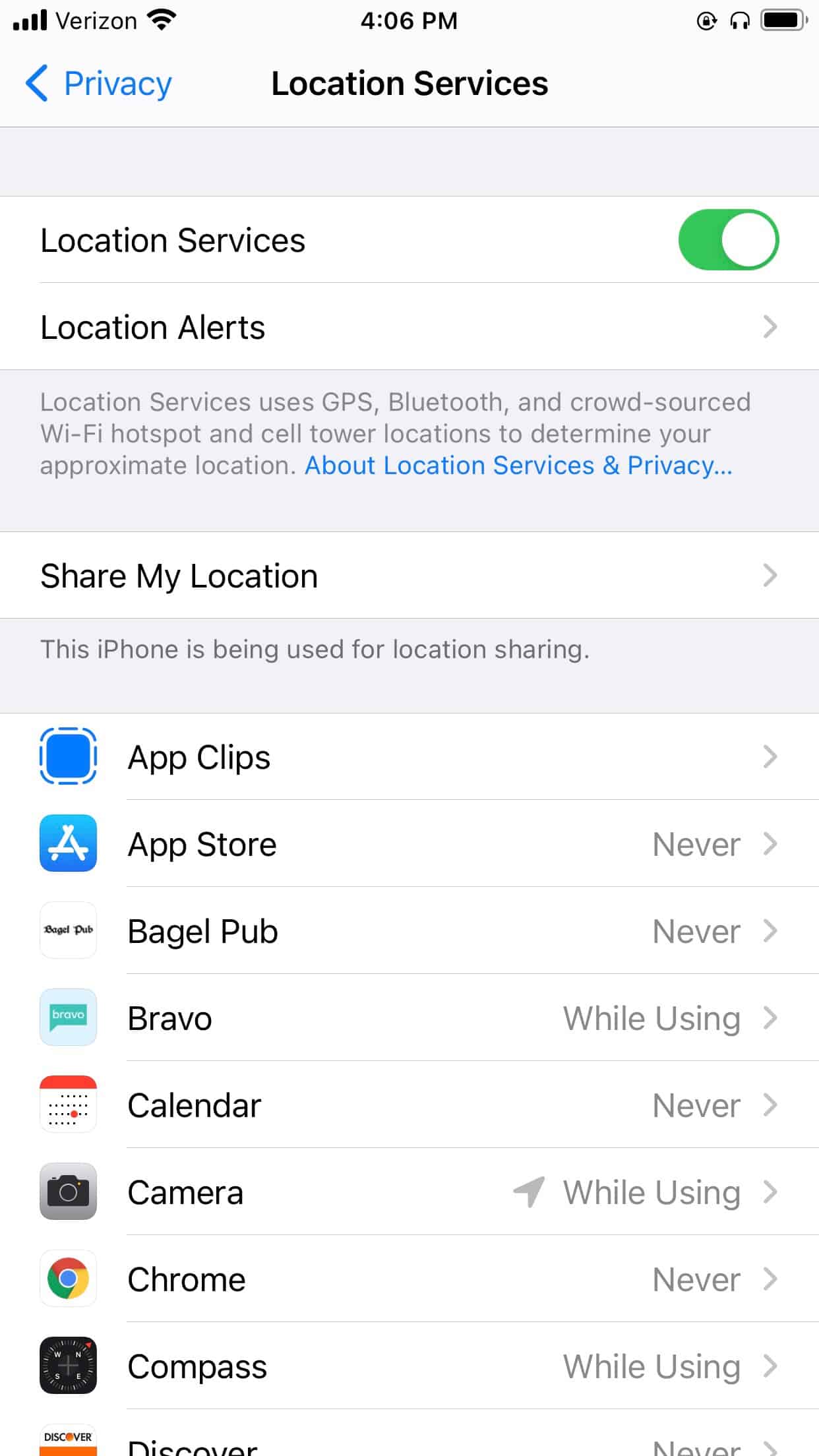 Location Services on iOS Location Services on iOS