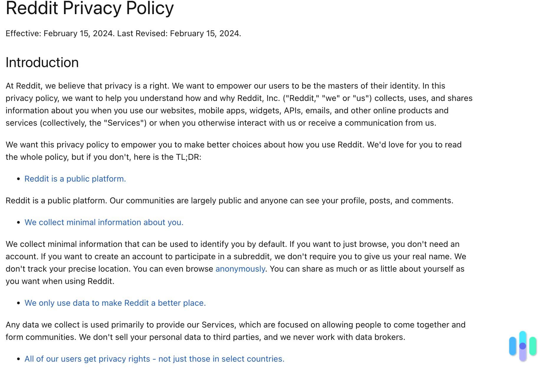 Preview of Reddit’s Privacy Policy Preview of Reddit's Privacy Policy