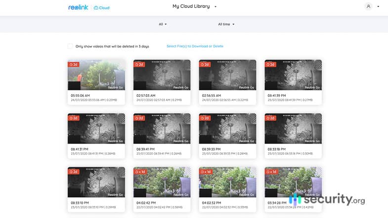 ReoLink Cloud Storage online ReoLink Go Cloud Storage online