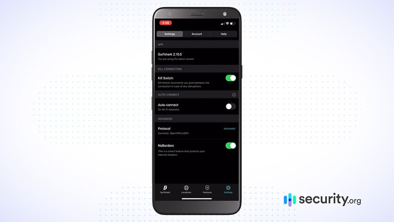 Surfshark App Settings Surfshark App Settings