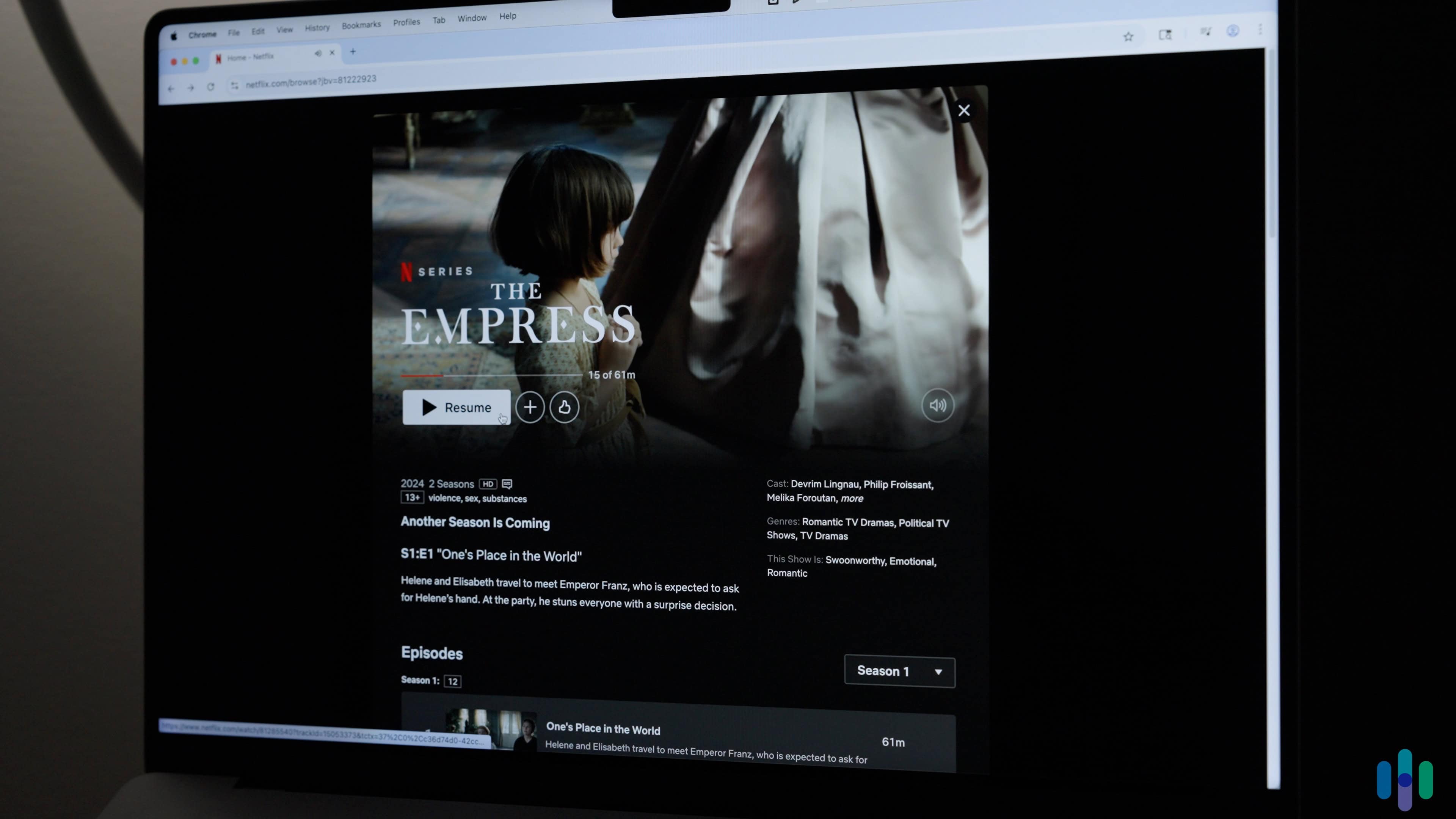 Surfshark streaming Netflix connected to a German server (1) We tested Surfshark’s Chrome browser extension and checked out Netflix catalogs from other countries.