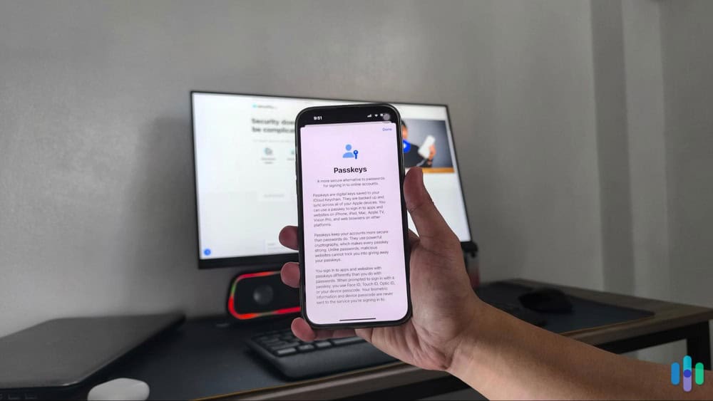 The Passkeys feature of Apple’s Passwords app is an example of two-factor authentication The Passkeys feature of Apple’s Passwords app is an example of two-factor authentication