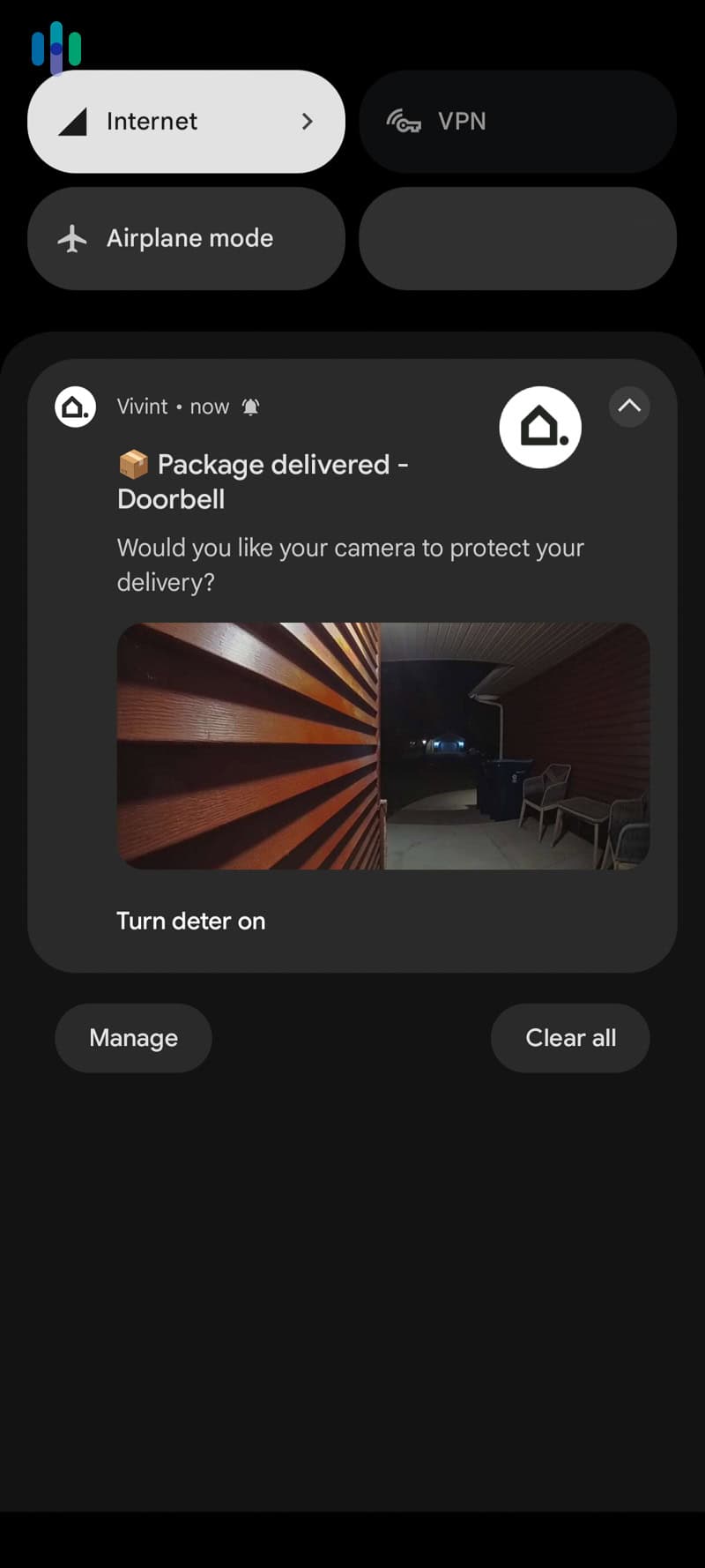 Vivint Doorbell Camera After detecting a package, our Vivint Video Doorbell Pro could protect it with advanced Smart Deter technology.
