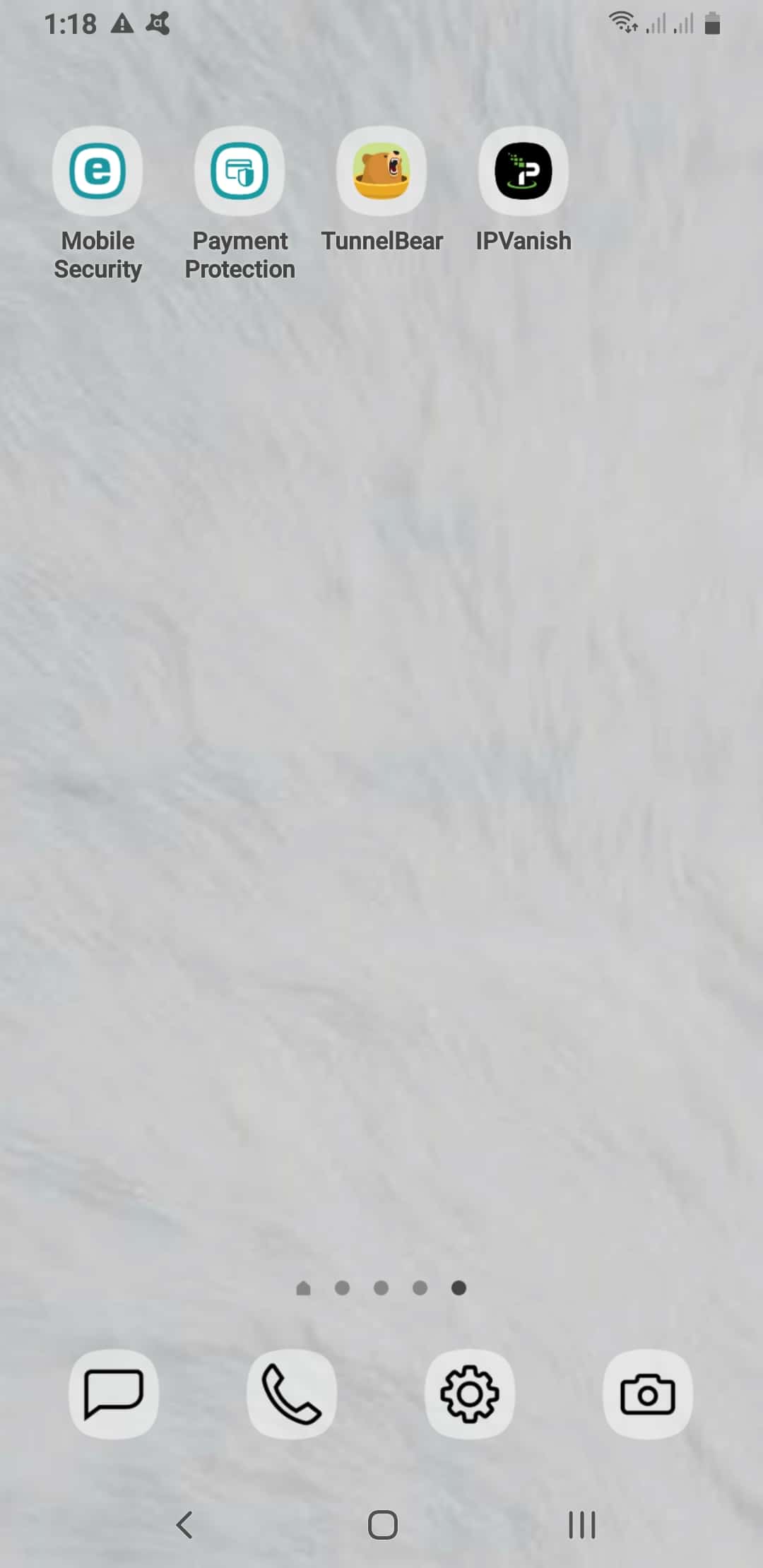 VPN apps on Android home screen VPN apps on Android home screen