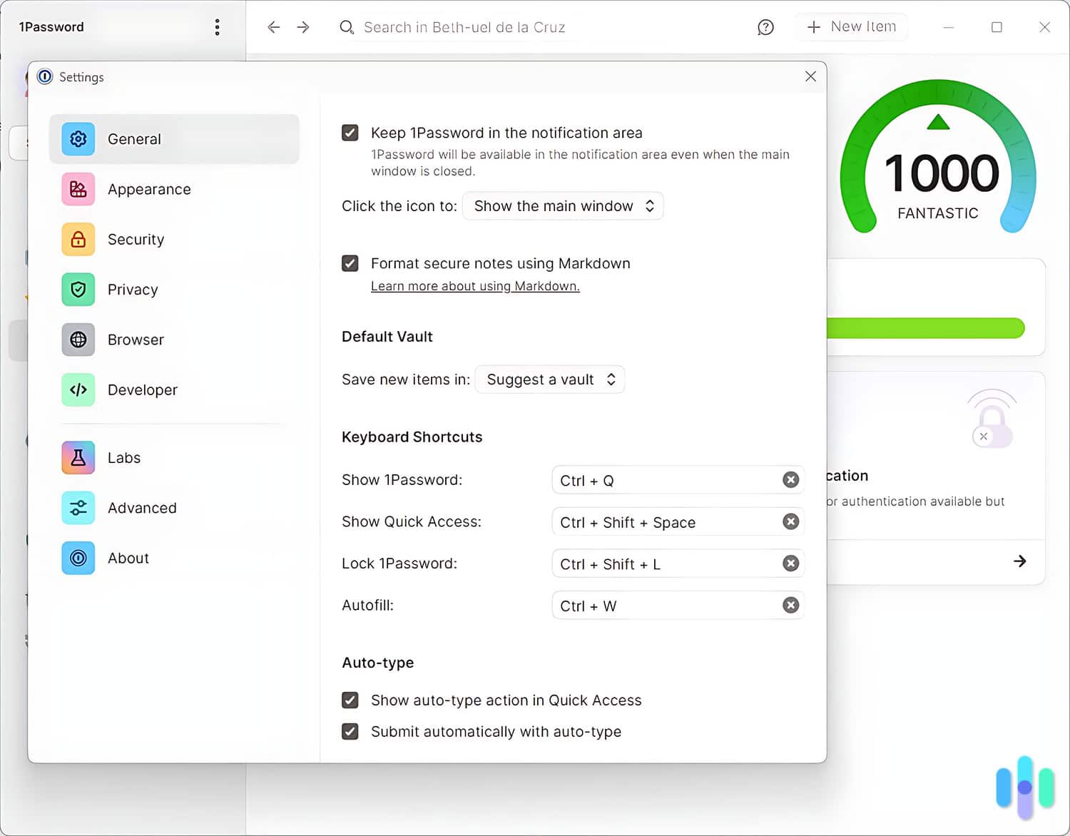 We used 1Password’s keyboard shortcuts to optimize our workflow We used 1Password's keyboard shortcuts to optimize our workflow