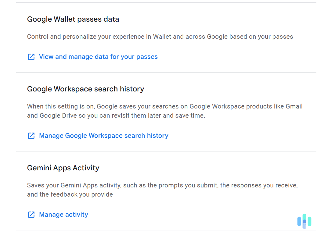 Access your Google Workspace search history. Access your Google Workspace search history.