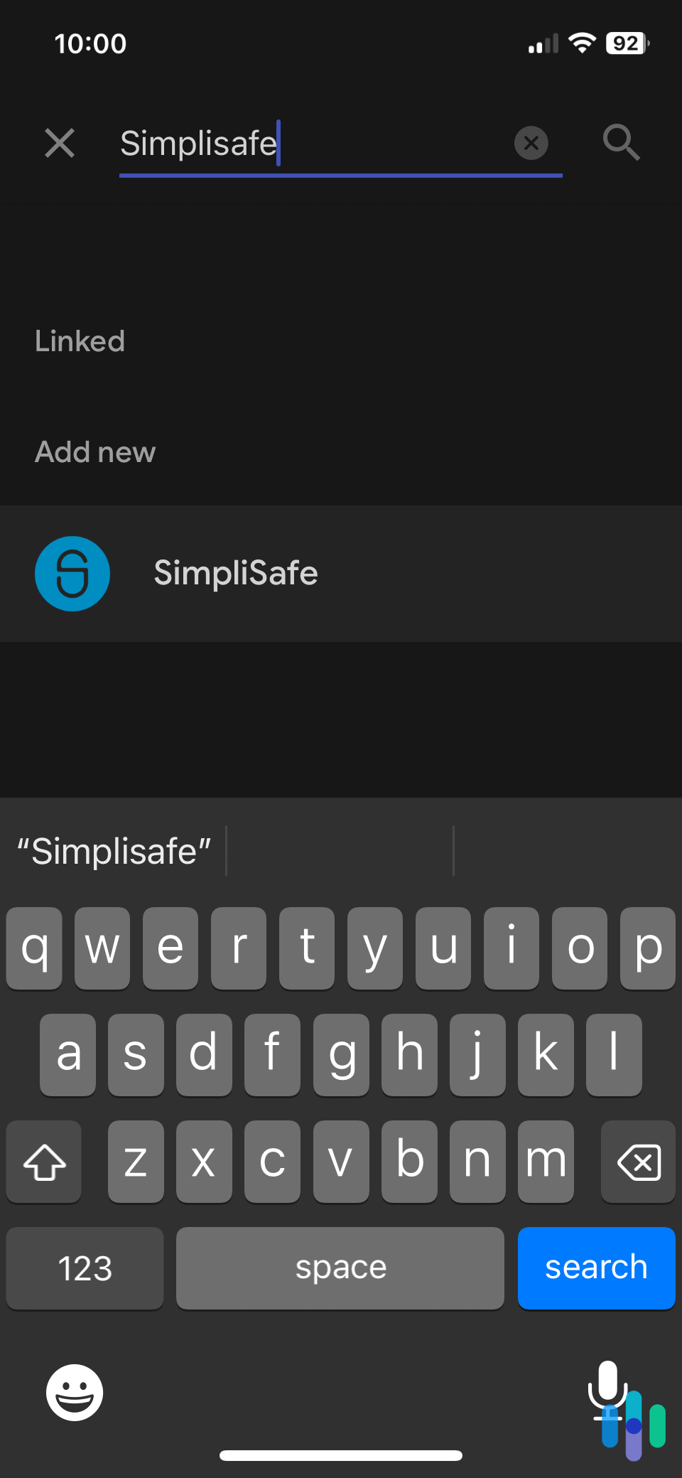 Adding SimpliSafe to the Google Home app Adding SimpliSafe to the Google Home app