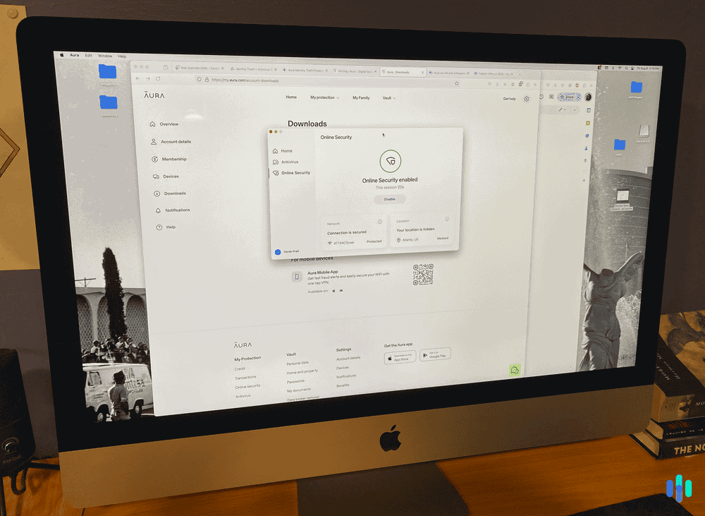 Aura’s VPN is effective, but it doesn’t offer many additional features. Aura’s VPN is effective, but it doesn’t offer many additional features.