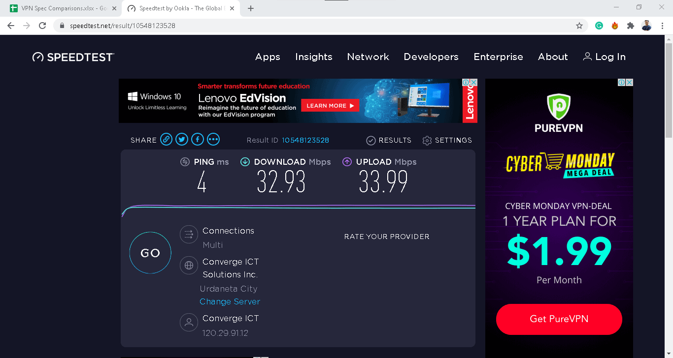 AVG Speed Test on Windows Without VPN AVG Speed Test on Windows Without VPN