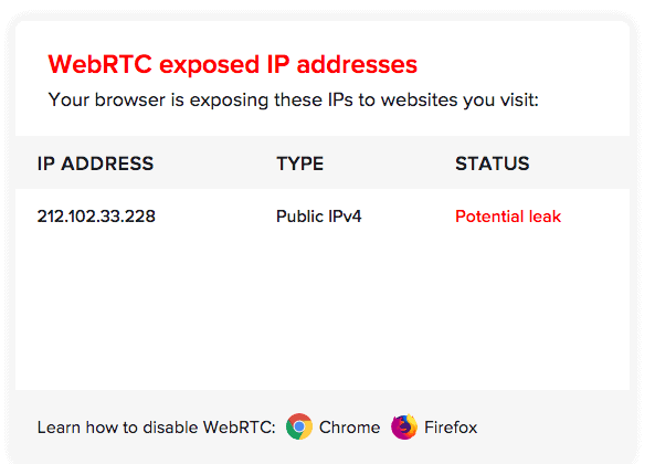 AVG VPN on Mac On WebRTC Leak Test AVG VPN on Mac On WebRTC Leak Test