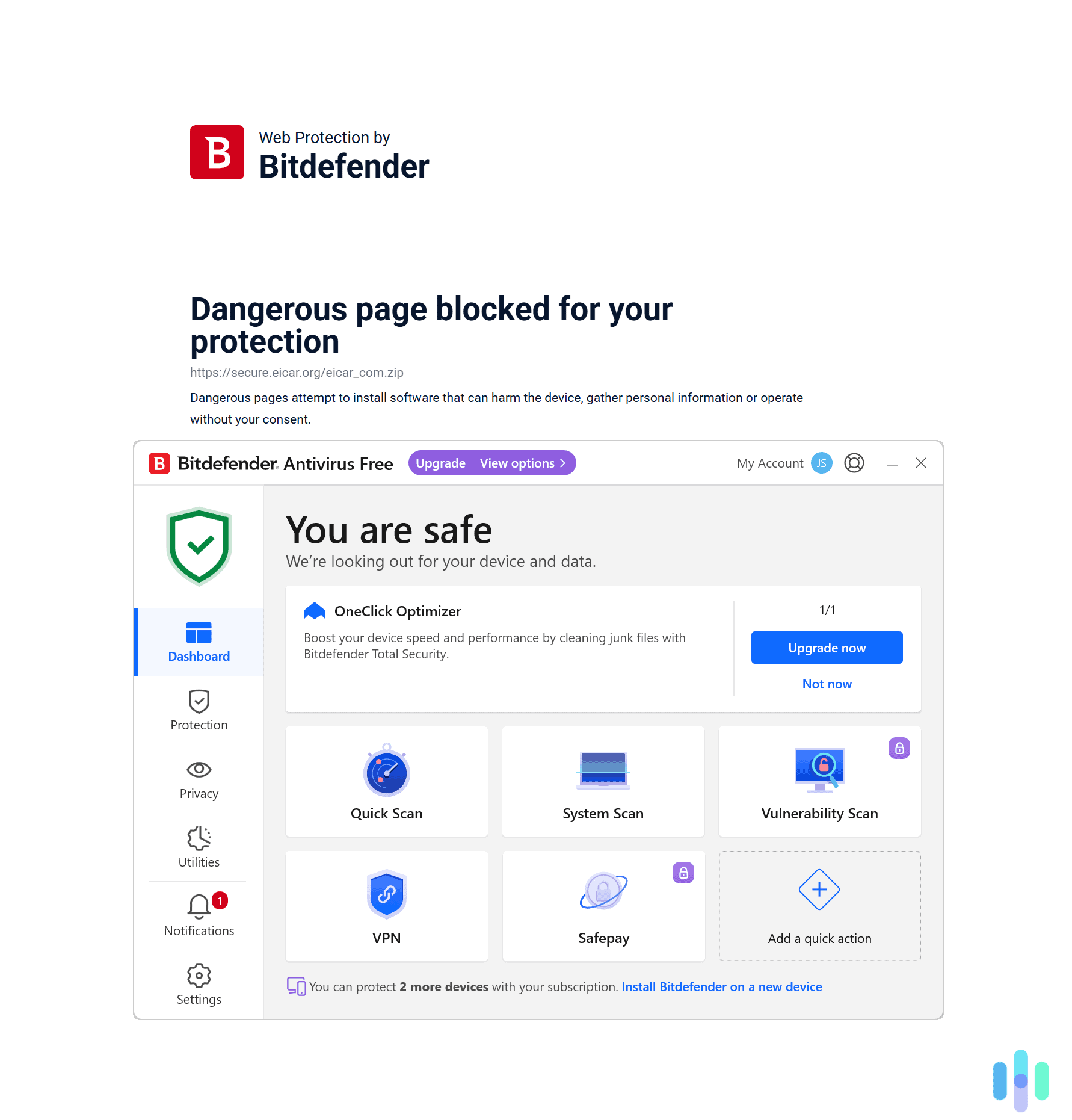 Bitdefendere has very good malware detection and protection rates. Bitdefendere has very good malware detection and protection rates.