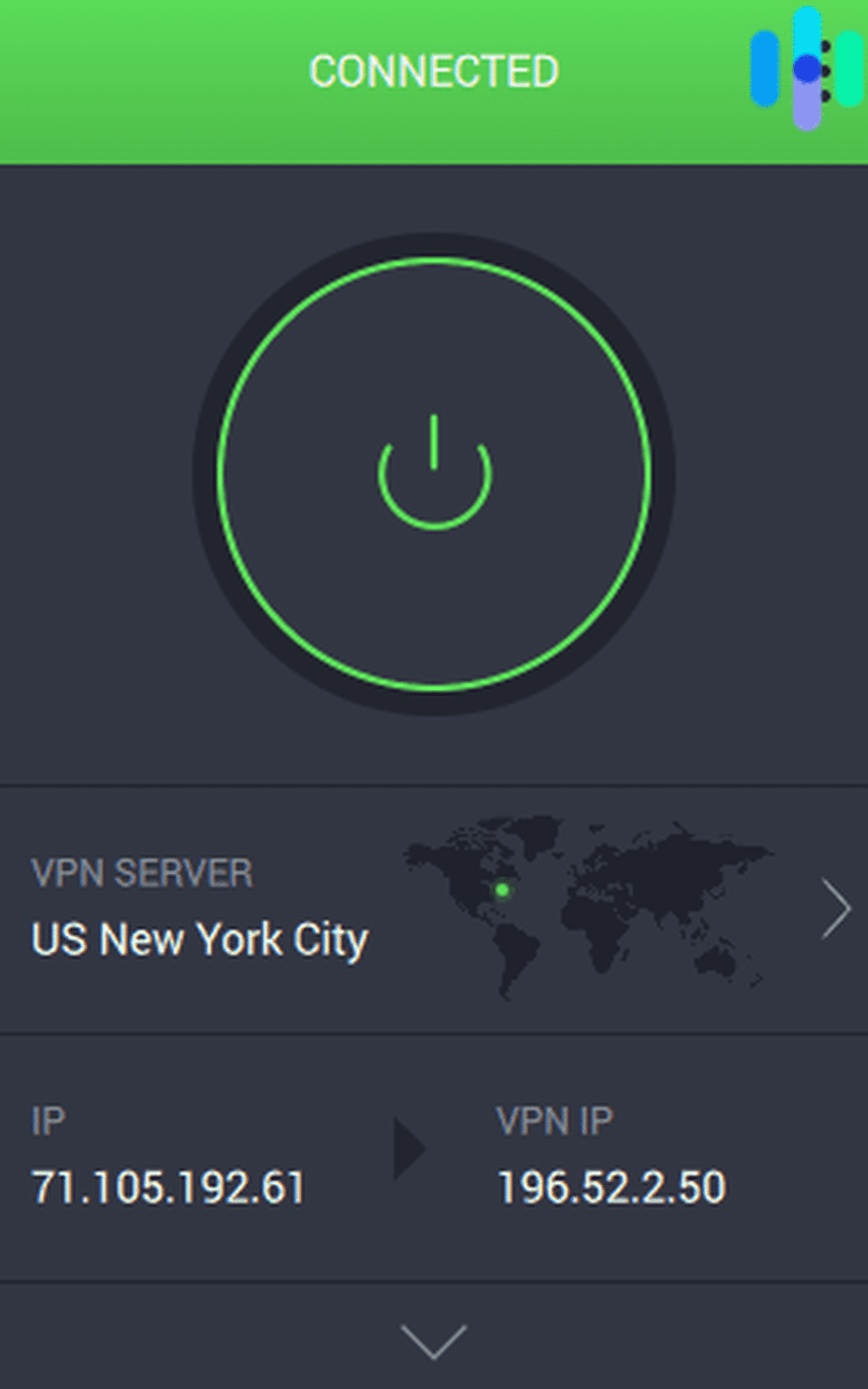 Private Internet Access VPN Connected to a New York City Server Private Internet Access VPN Connected to a New York City Server