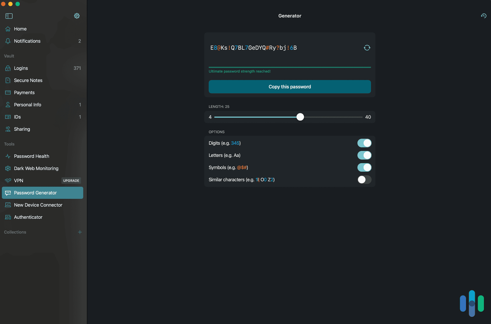 Creating some safer passwords in Dashlane Creating some safer passwords in Dashlane