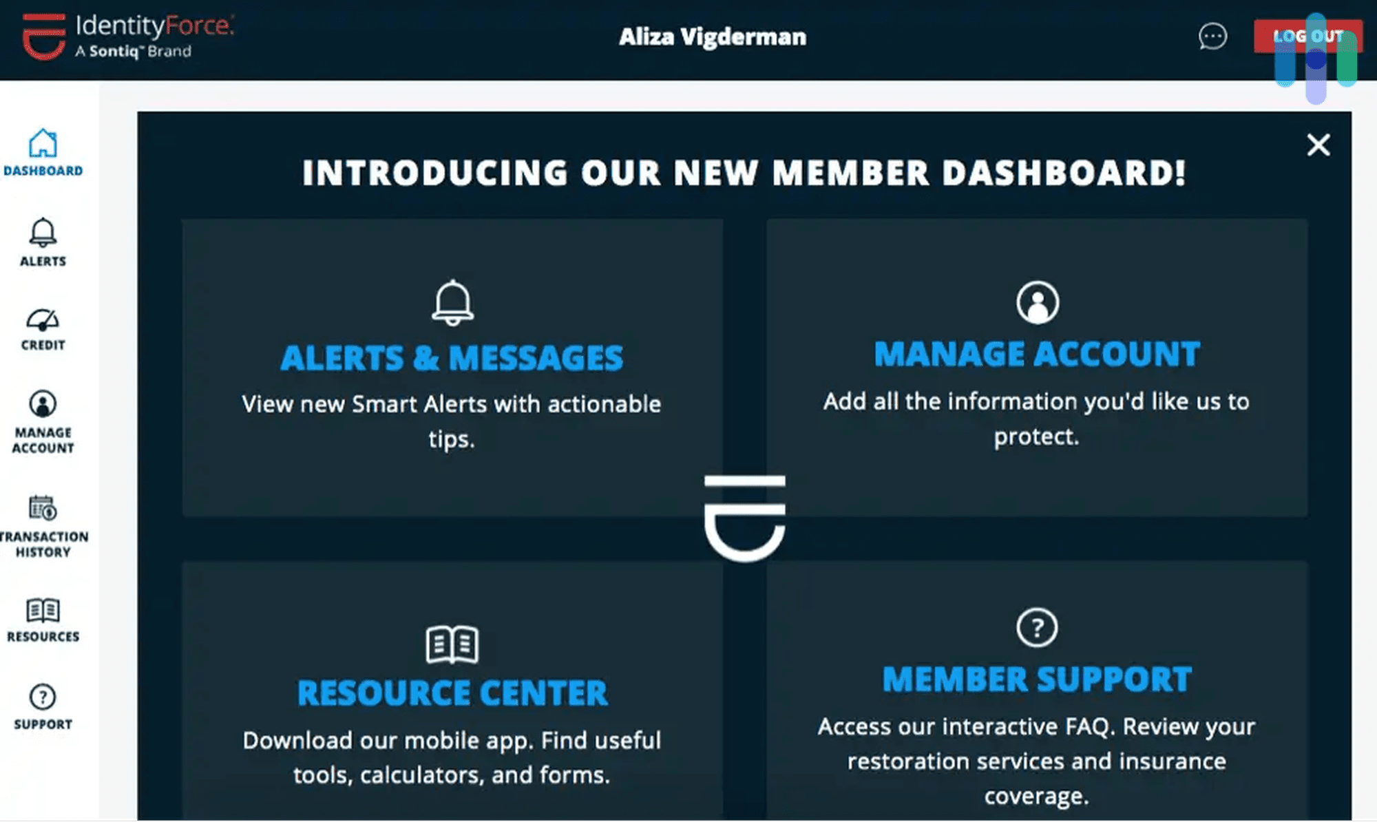 IdentityForce Dashboard IdentityForce Dashboard