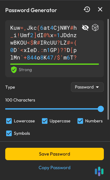 Keeper’s password generator is one of the most secure, as it can create passwords with up to 100 characters. Keeper’s password generator is one of the most secure, as it can create passwords with up to 100 characters.
