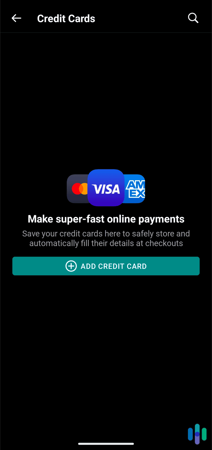 NordPass lets you save your credit cards, which can come in handy when it’s time to renew your subscription. NordPass lets you save your credit cards, which can come in handy when it’s time to renew your subscription.
