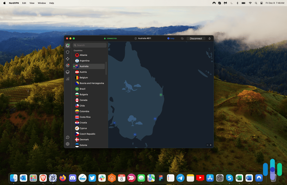 NordVPN’s Mac app NordVPN's Mac app