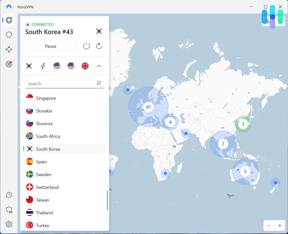 NordVPN’s Countries List NordVPN's Countries List