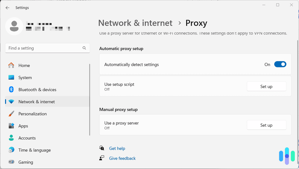 Proxy settings on Windows Proxy settings on Windows