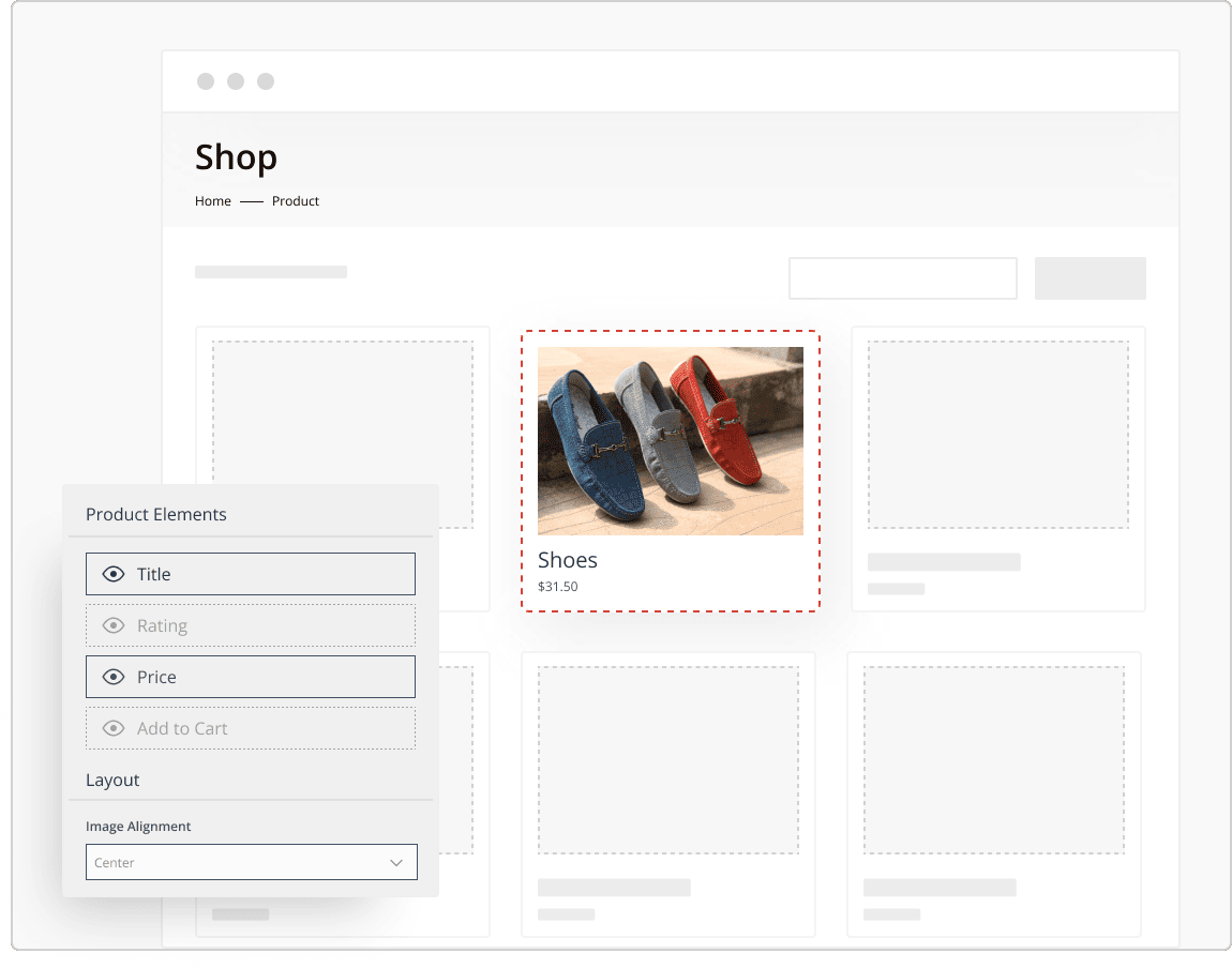 Show/Hide Product Element - Zakra WooCommerce Feature