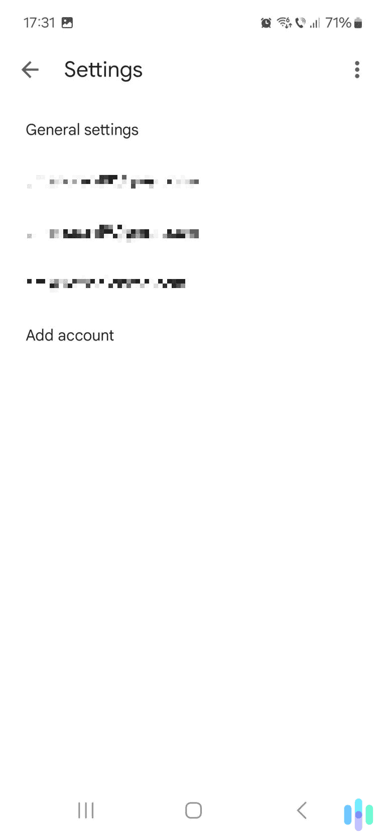 Tap the general settings option. Tap the general settings option.