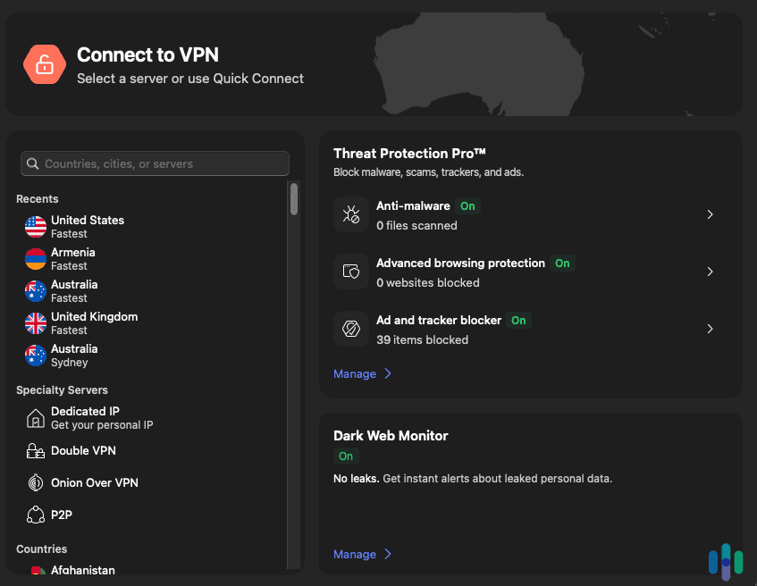 Threat Protection Pro is easily accessible from the Home menu, even if you haven’t set it up yet. Threat Protection Pro is easily accessible from the Home menu, even if you haven’t set it up yet.