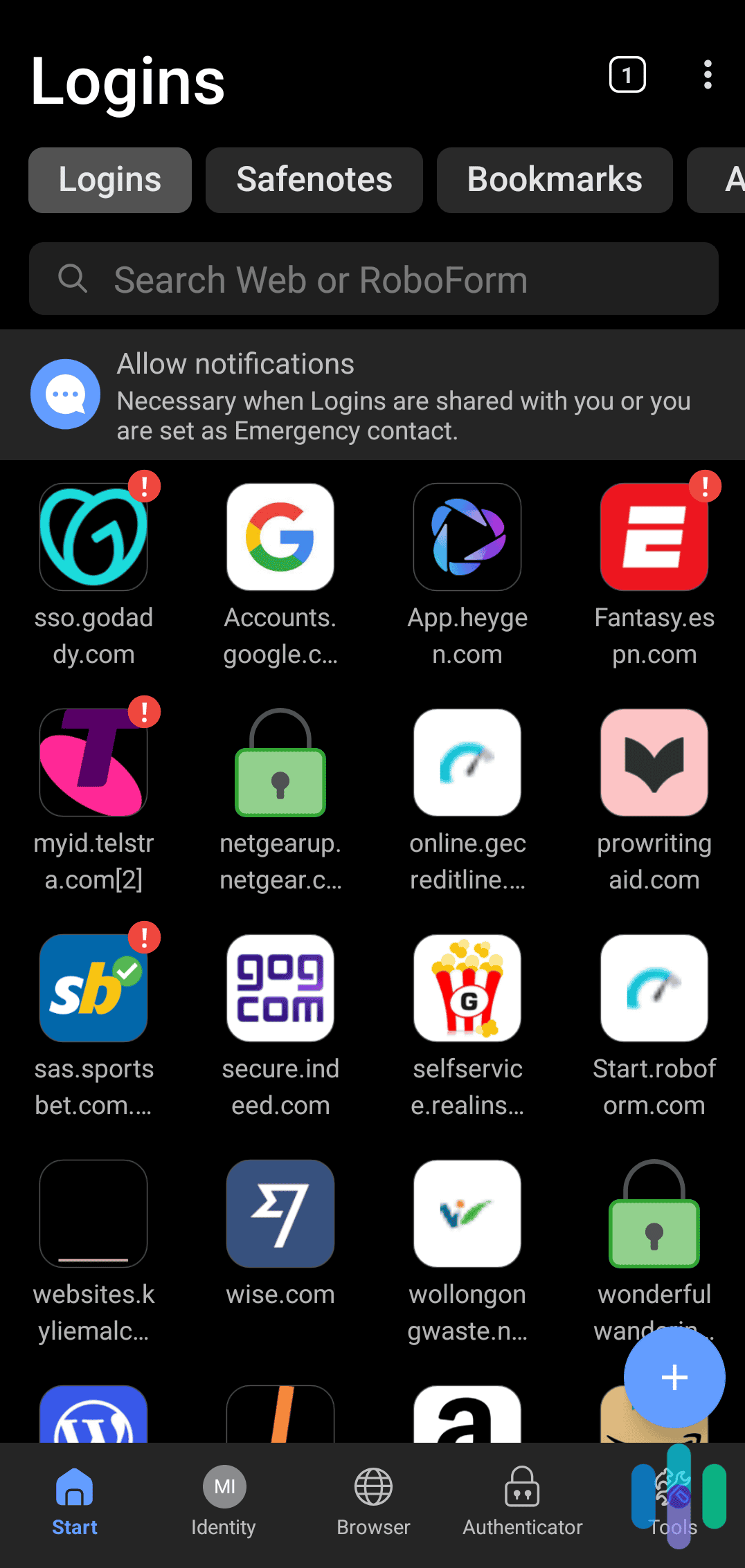 The family plan is limited to five accounts You can only share passwords and files with other RoboForm users Password monitoring doesn’t report on leaked personal credentials You can use the web portal on the free plan The family plan is limited to five accountsYou can only share passwords and files with other RoboForm users Password monitoring doesn’t report on leaked personal credentials You can use the web portal on the free plan