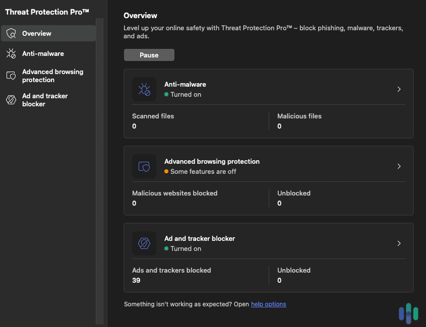 We could see what Threat Protection Pro features from the Overview menu We could see Threat Protection Pro features from the Overview menu