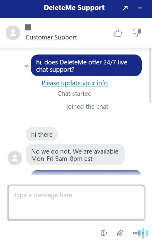 While neither DeleteMe or Aura offer round-the-clock live chat support, we like how their live chat reps are very knowledgeable and friendly. While neither DeleteMe or Aura offer round-the-clock live chat support, we like how their live chat reps are very knowledgeable and friendly.